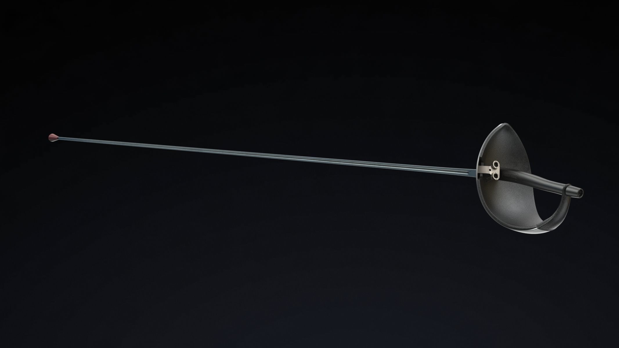 Sabre Sword Realistic Low-poly 3D model_2