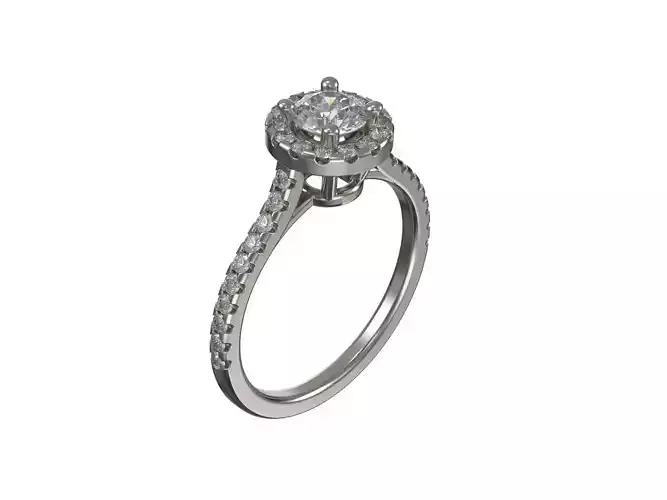 Engagement rings with halo and diamonds 2 versions
