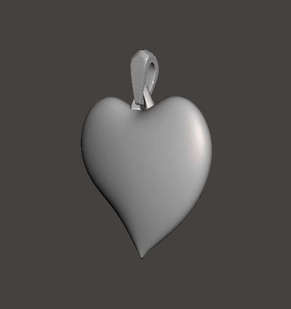Heart pendant 3D print model_9