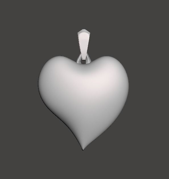 Heart pendant 3D print model_1