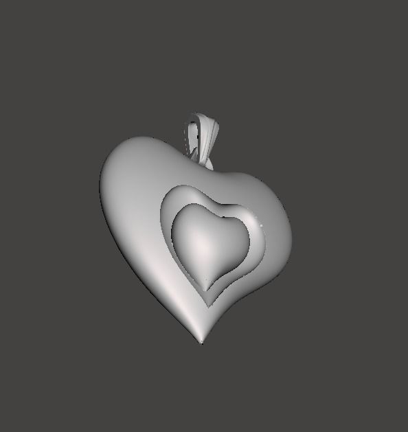 Heart pendant 3D print model_8
