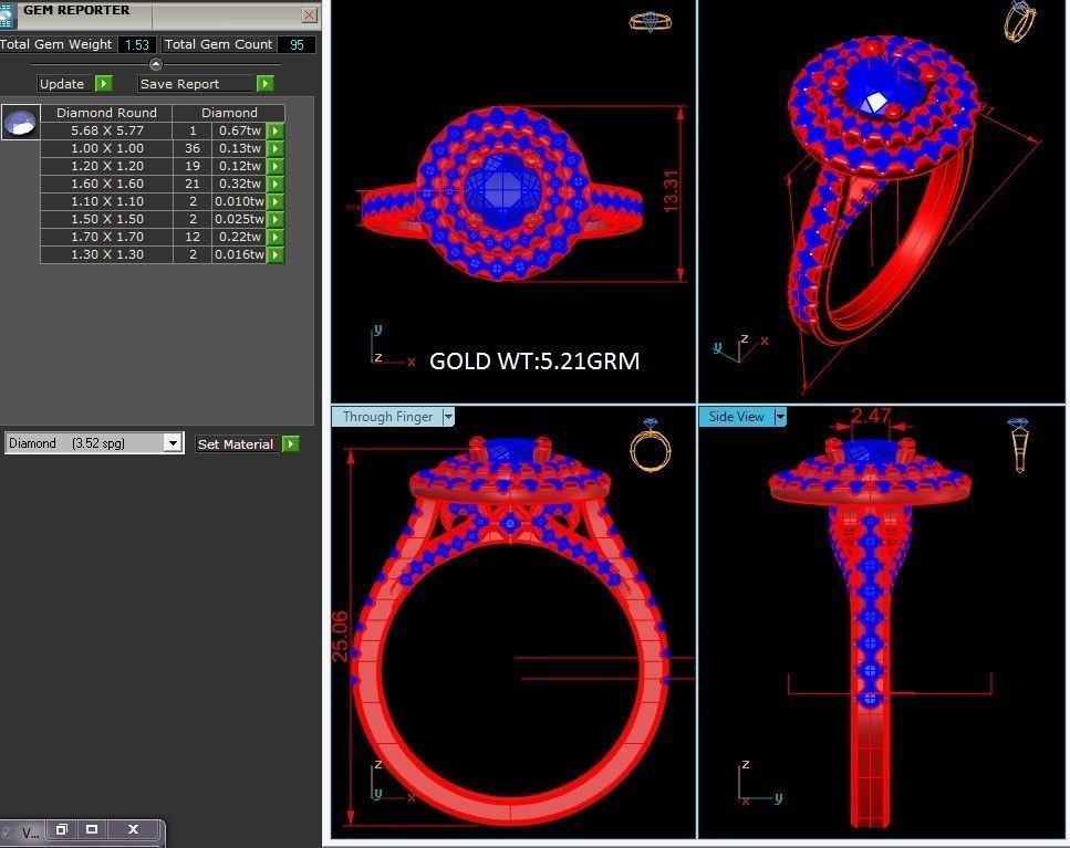 Women Ring 3D print model_2