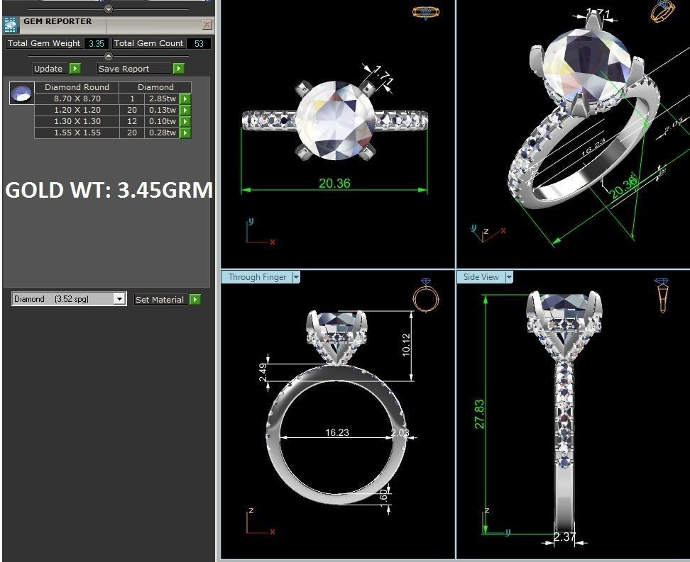 Women Ring 3D print model_2