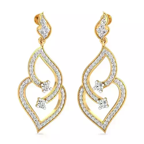 Women Earrings 3dm STL OBJ FBX Render Details