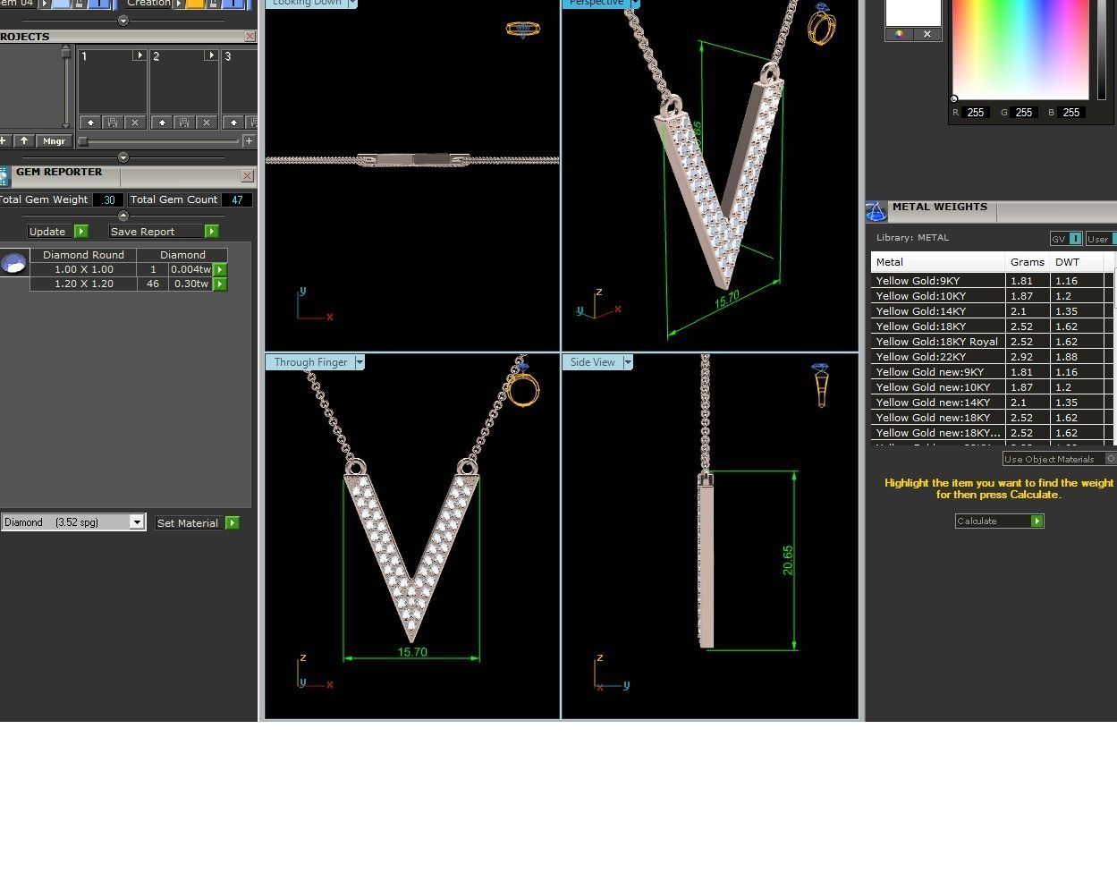 Women pendant 3D print model_10