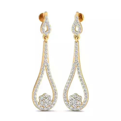 Women Earrings 3dm STL OBJ FBX Render Details