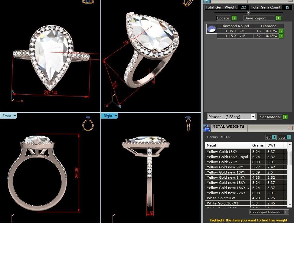 Women Ring 3D print model_10