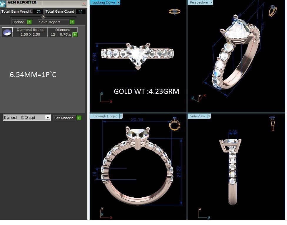 Women Ring 3D print model_10