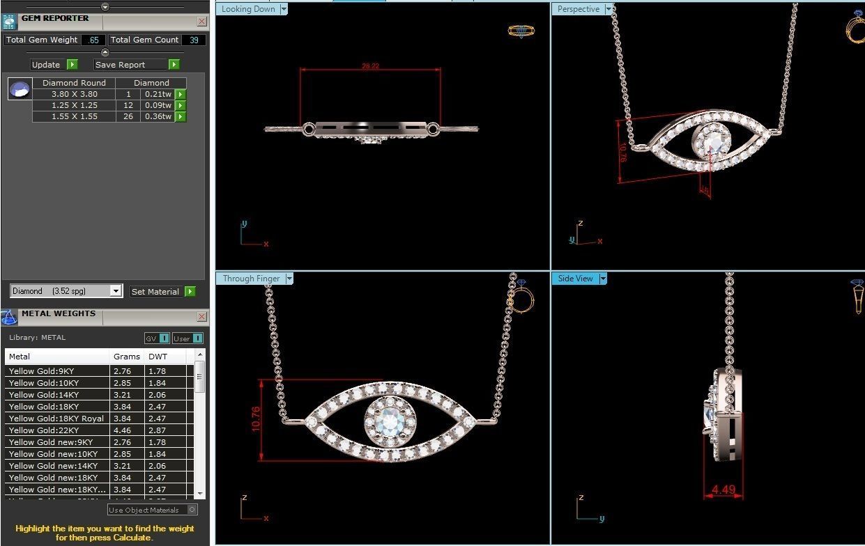 Women pendant 3D print model_1