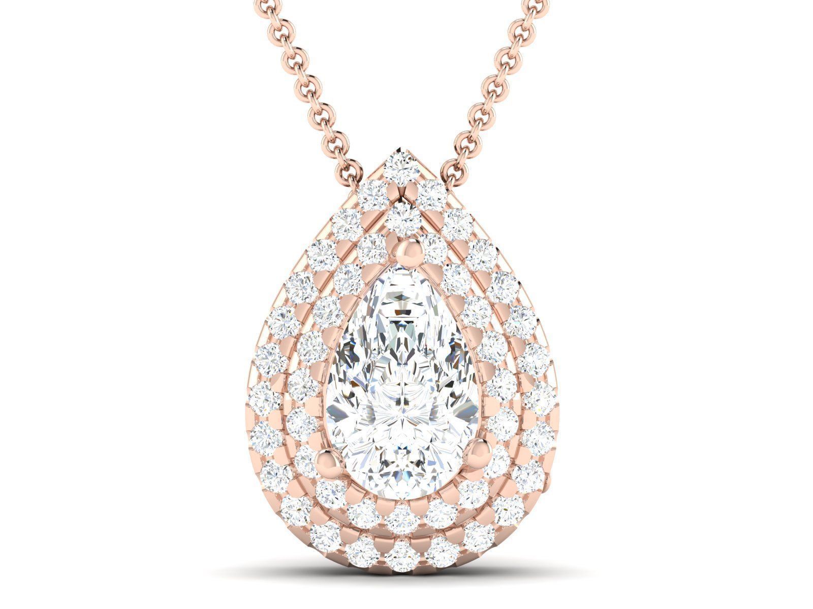 Women pendant 3D print model_5