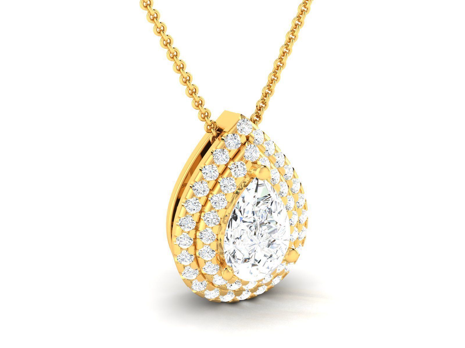 Women pendant 3D print model_3