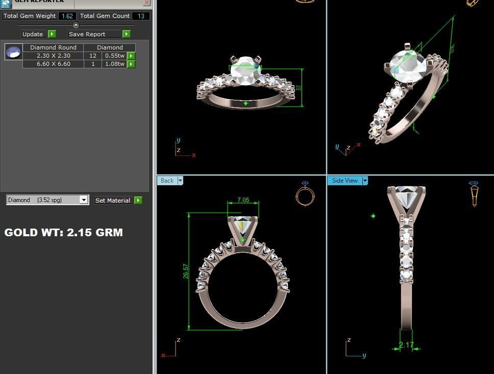 Women Ring 3D print model_9