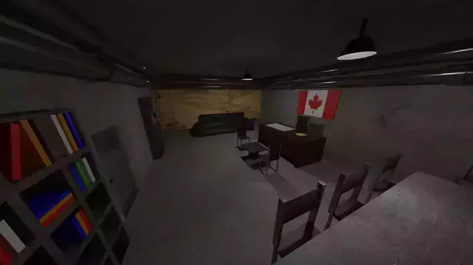 Military Bunker - Canada Low-poly 3D model