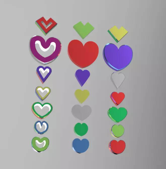 Hart shapes 3D model