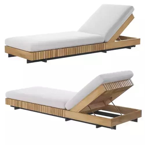 RH CAICOS TEAK CHAISE