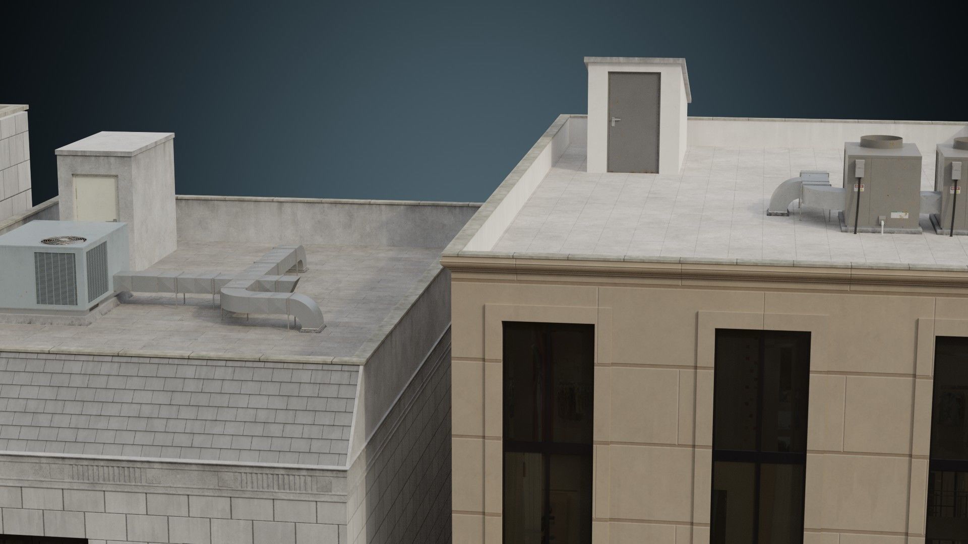 Buildings Collection 2 Low-poly 3D model_9