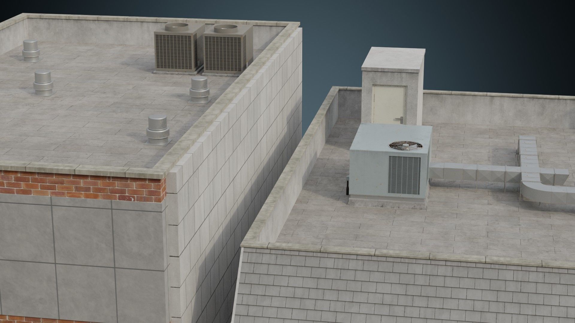 Buildings Collection 2 Low-poly 3D model_11