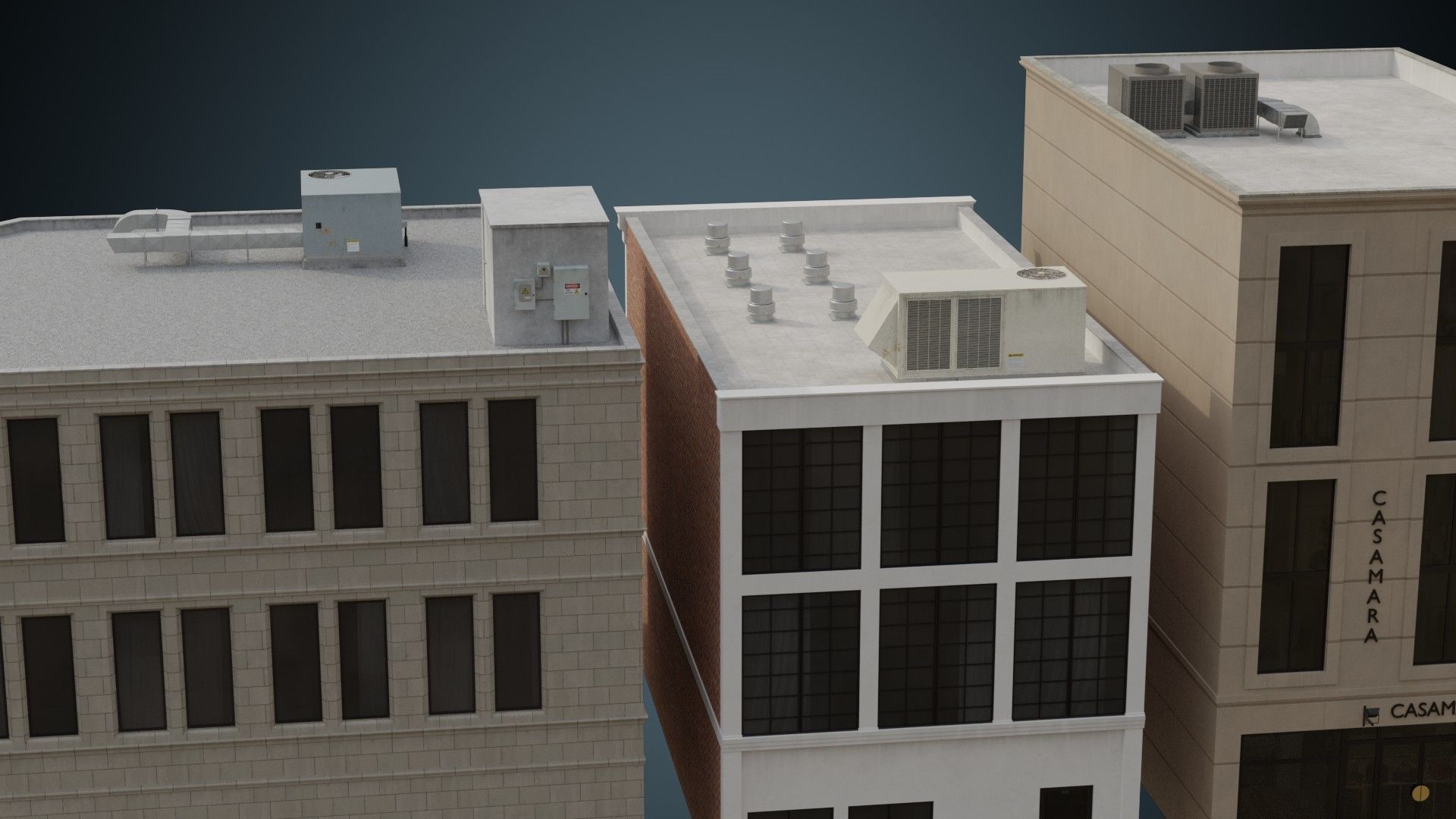 Buildings Collection 2 Low-poly 3D model_20