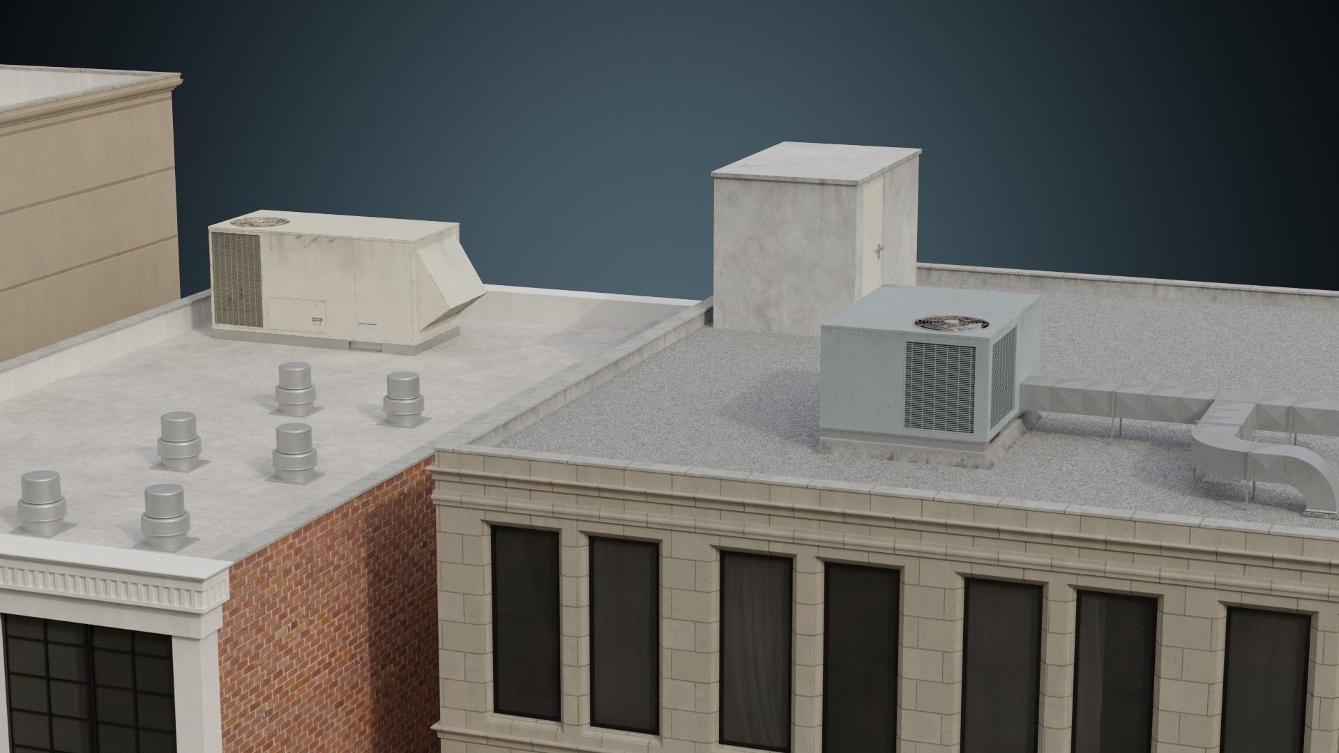 Buildings Collection 2 Low-poly 3D model_6