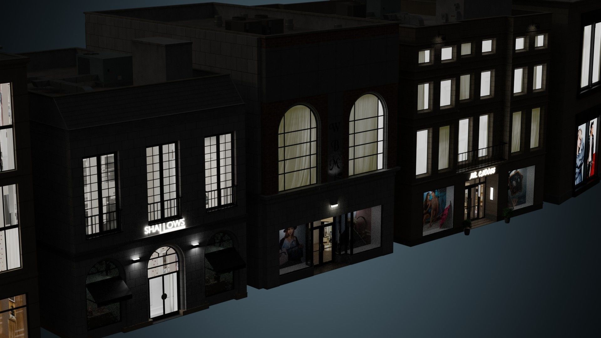 Buildings Collection 2 Low-poly 3D model_29