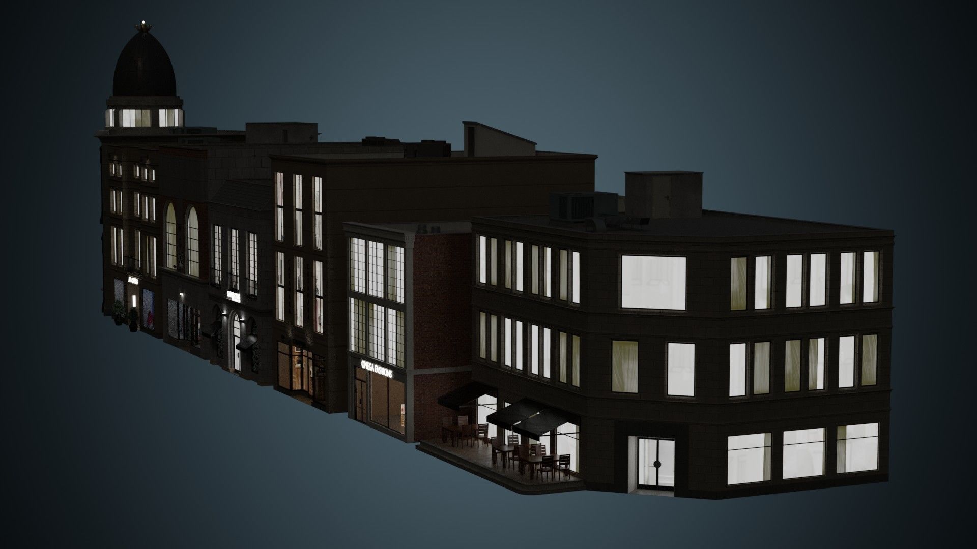 Buildings Collection 2 Low-poly 3D model_21