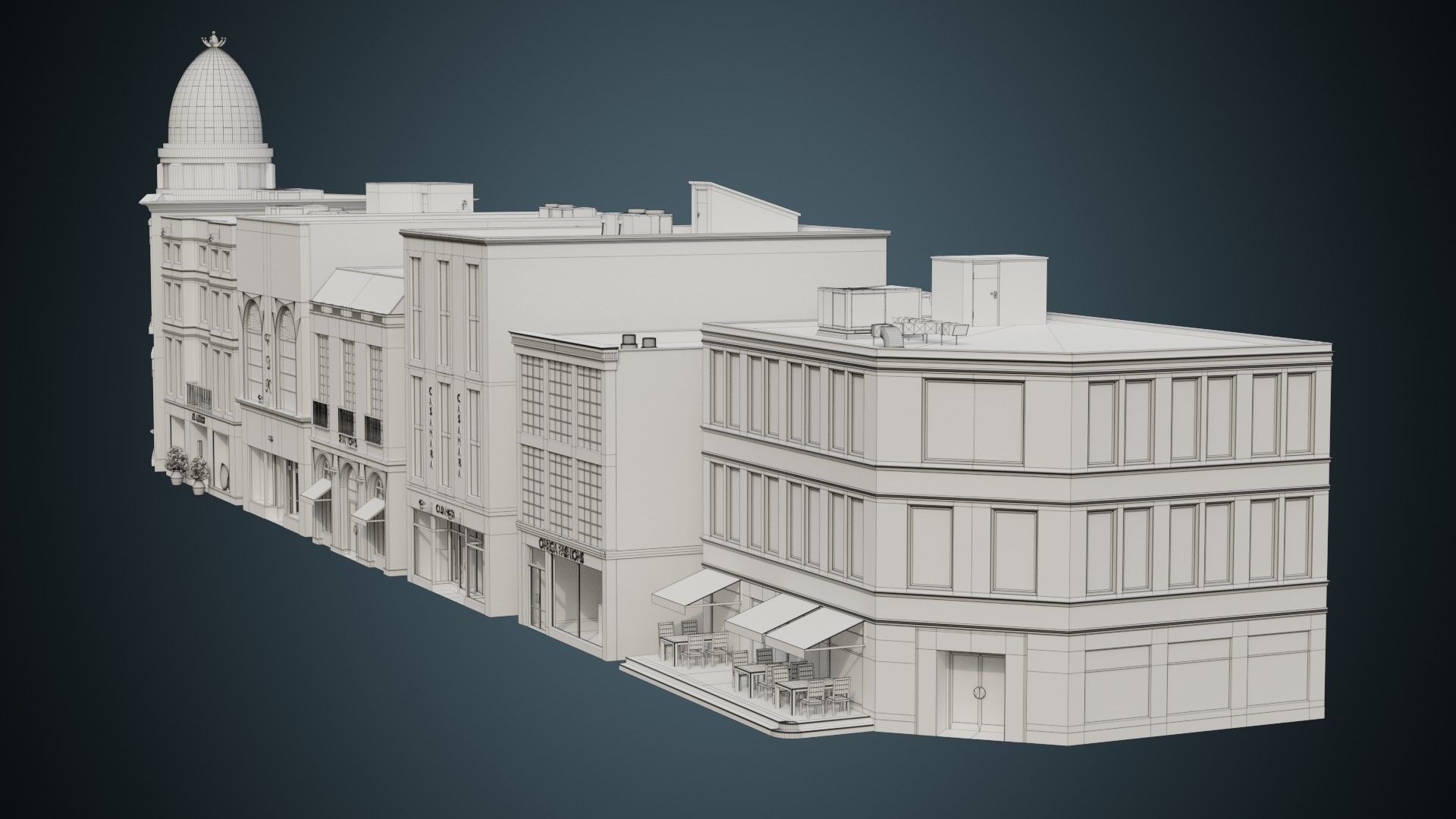 Buildings Collection 2 Low-poly 3D model_31