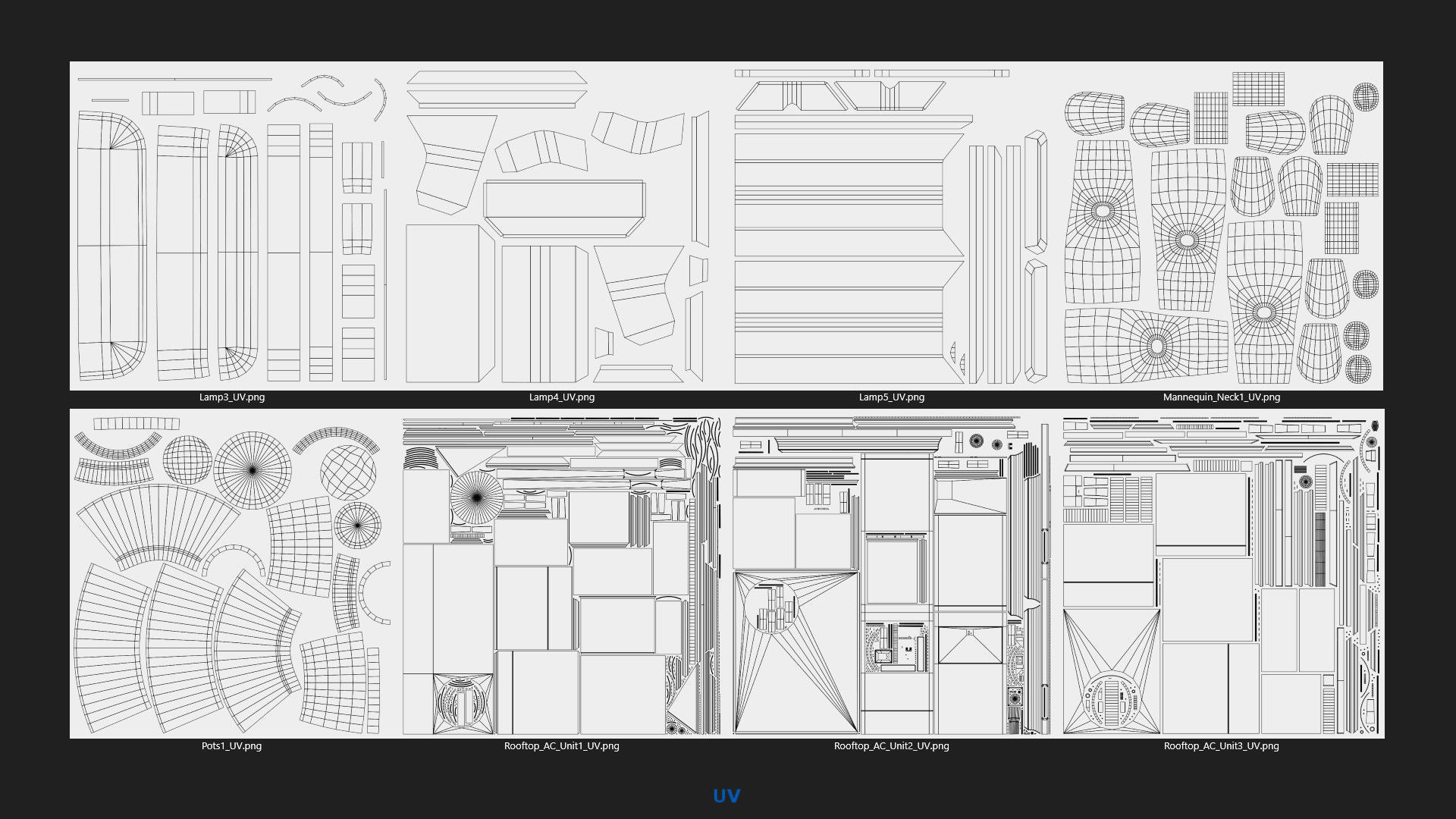 Buildings Collection 2 Low-poly 3D model_38