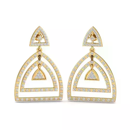 Women Earrings 3dm STL OBJ FBX Render Details
