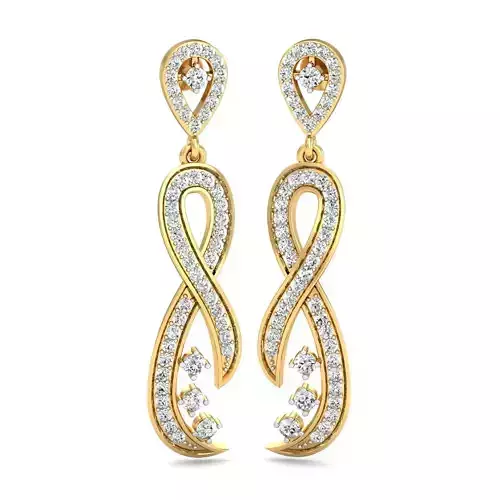 Women Earrings 3dm STL OBJ FBX Render Details