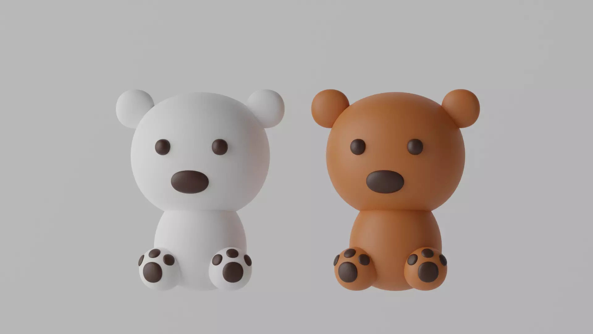 Cartoon Cute Bear 3D model_0