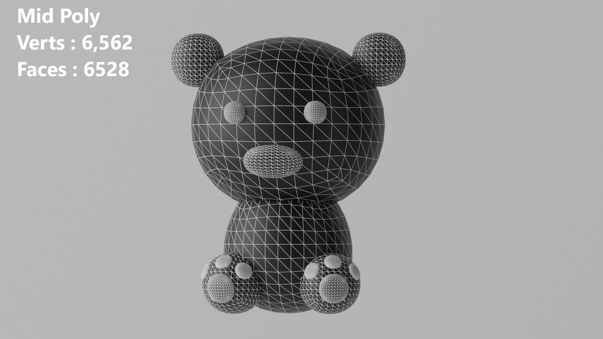 Cartoon Cute Bear 3D model_5
