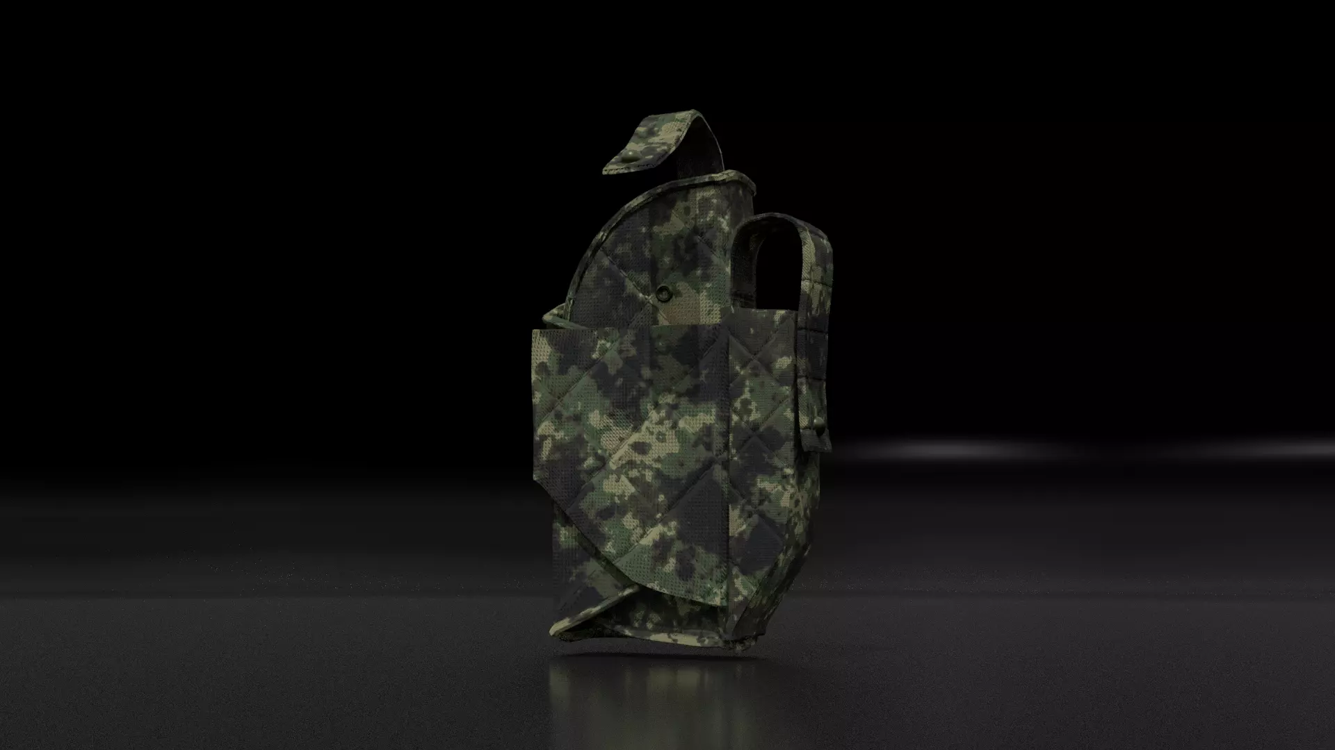 Military pistol holster Low-poly 3D model_0