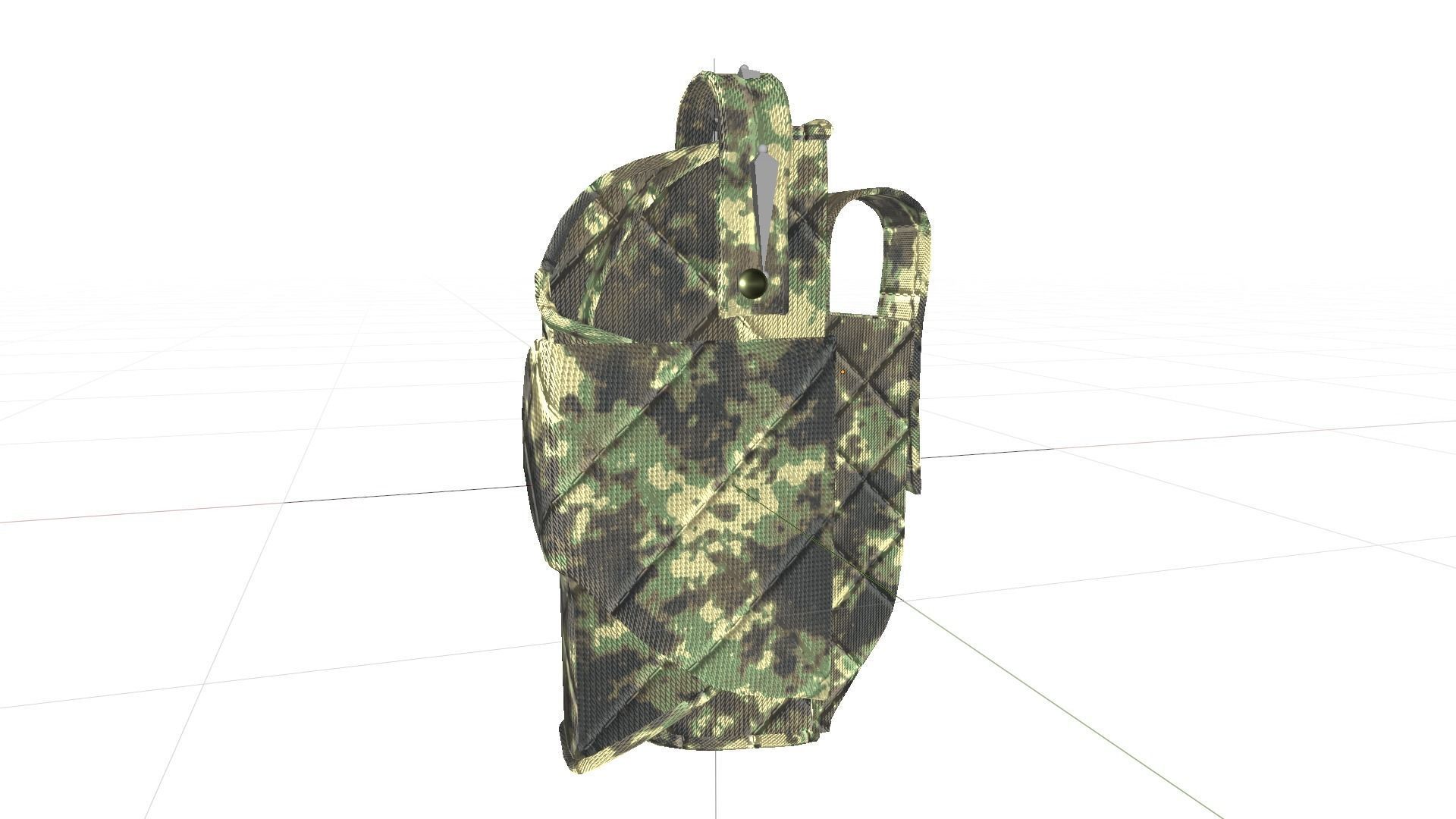 Military pistol holster Low-poly 3D model_3