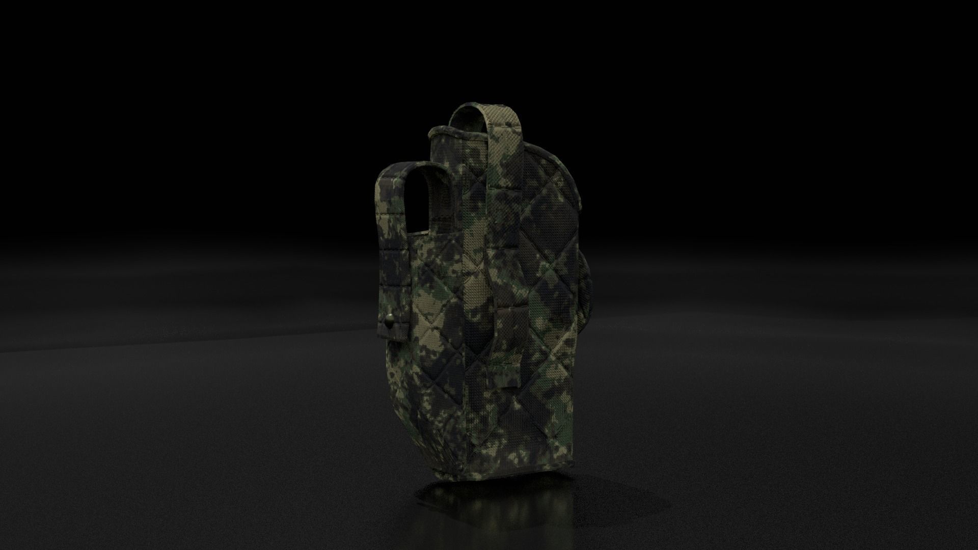 Military pistol holster Low-poly 3D model_2