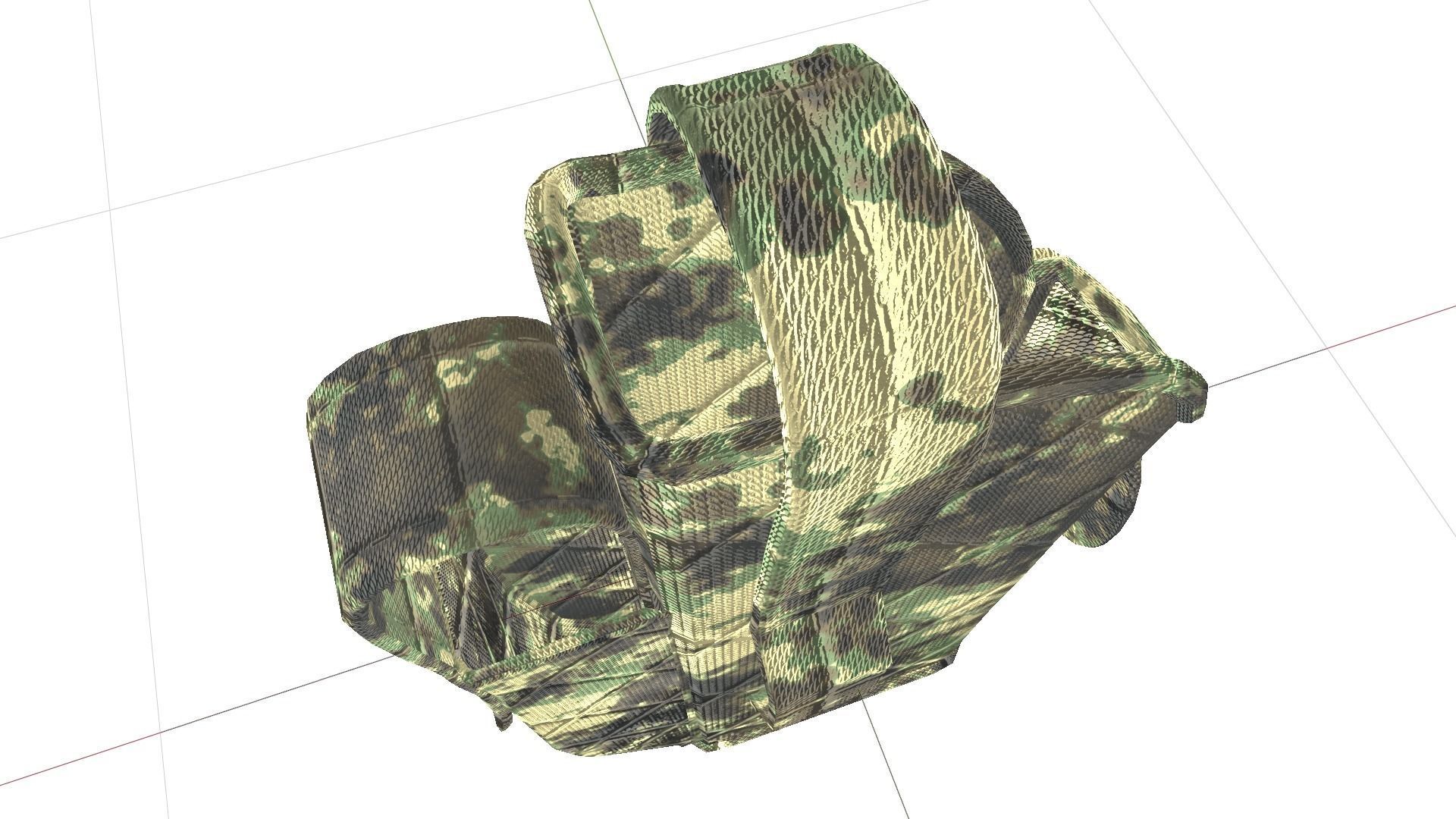 Military pistol holster Low-poly 3D model_4