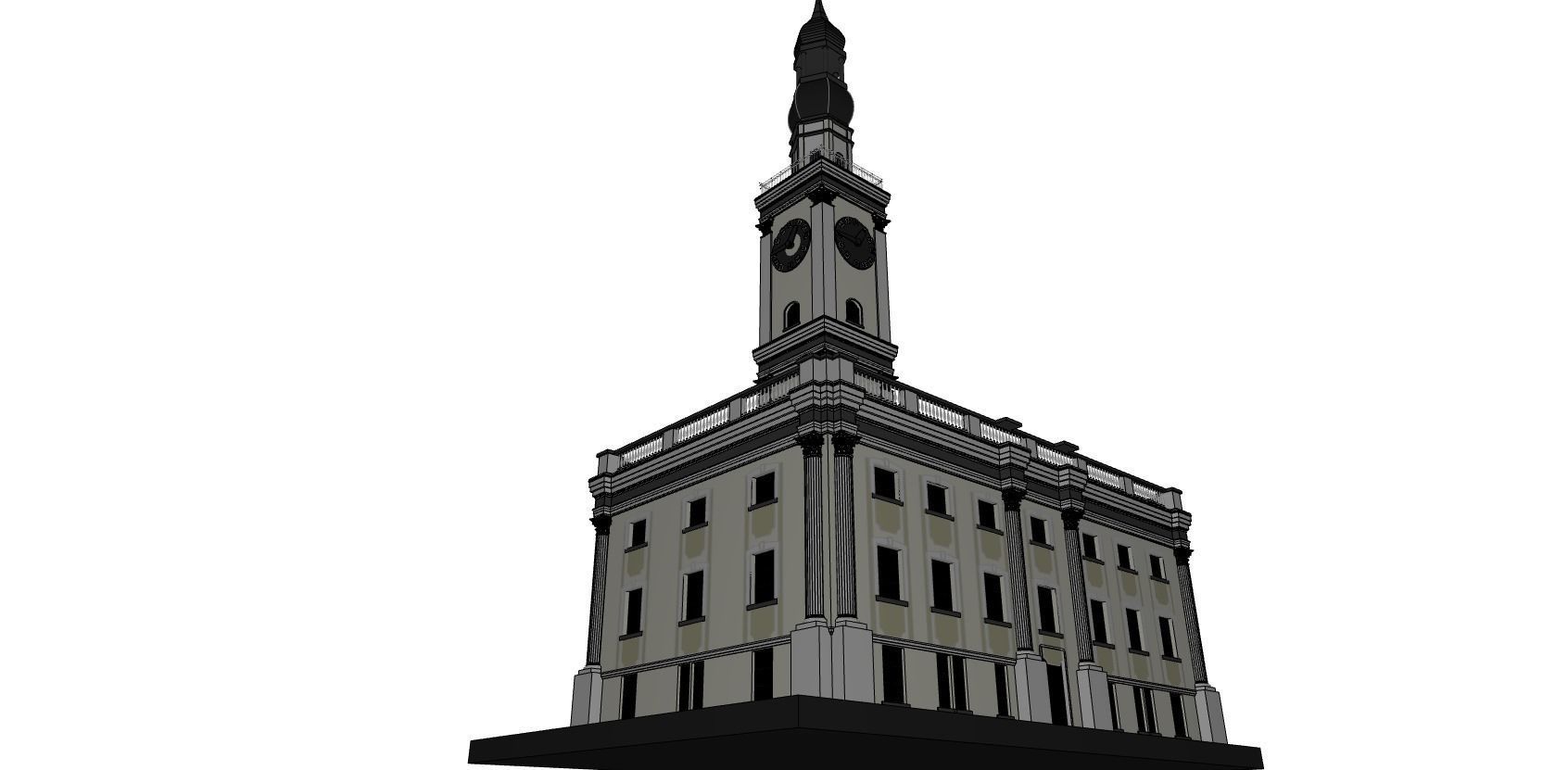 Leszno Town hall 3D model_2