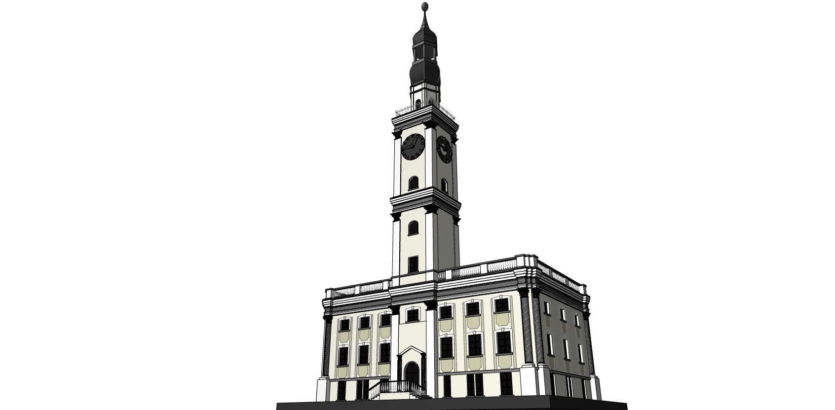 Leszno Town hall 3D model_1
