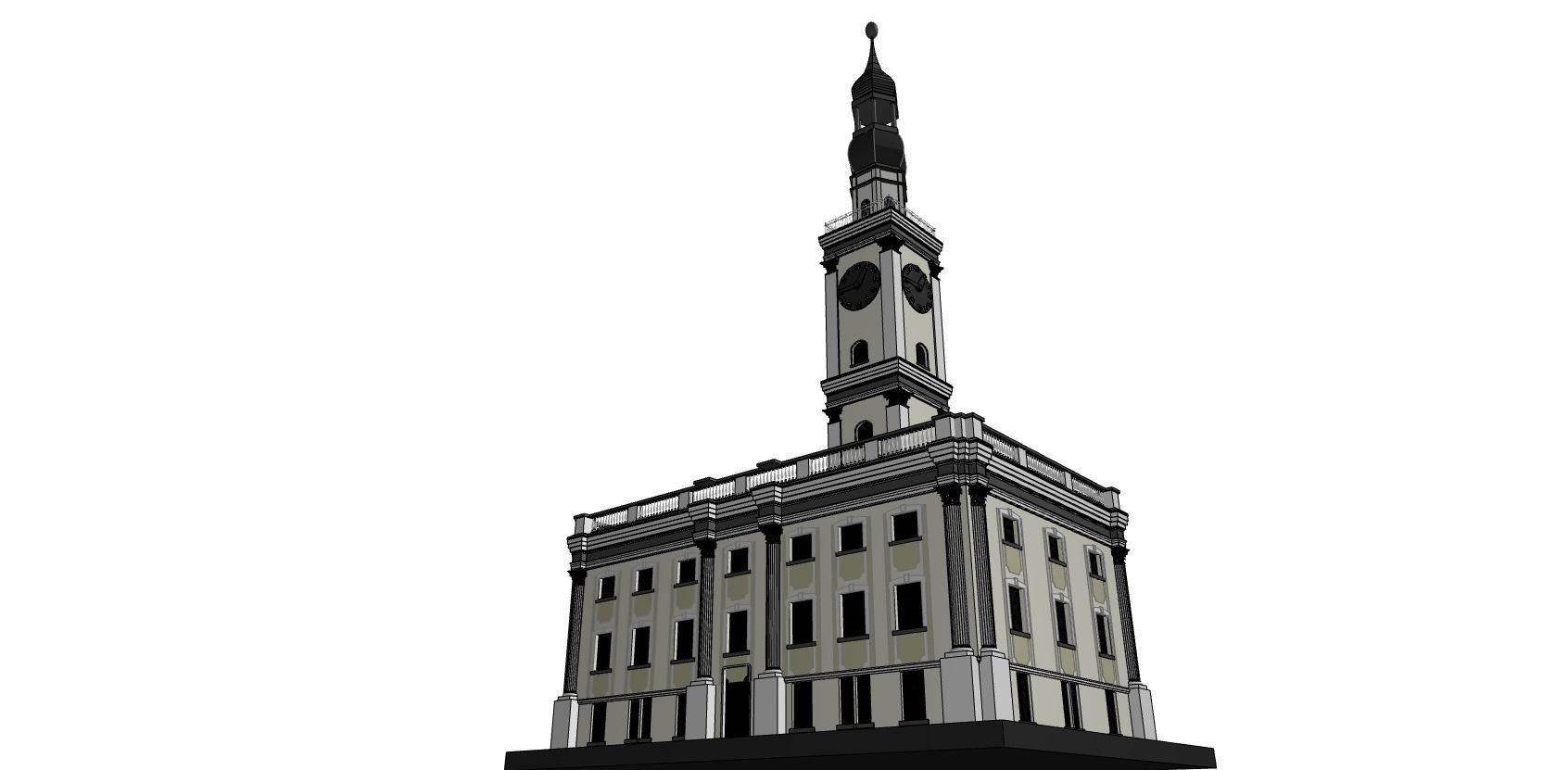Leszno Town hall 3D model_3