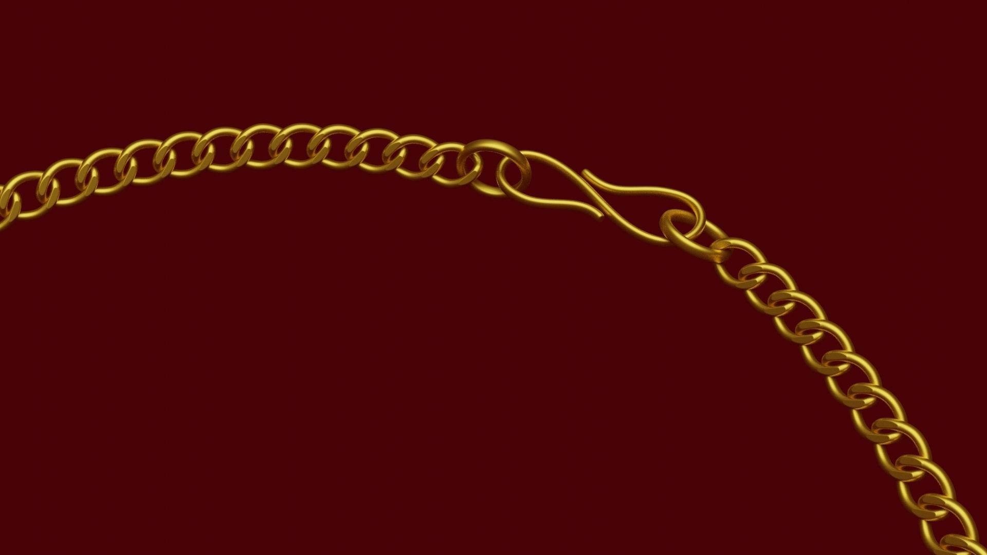 Golden Chain 3D print model_3