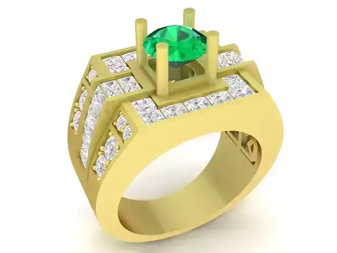 hongkong diamond men ring 3470 3D print model