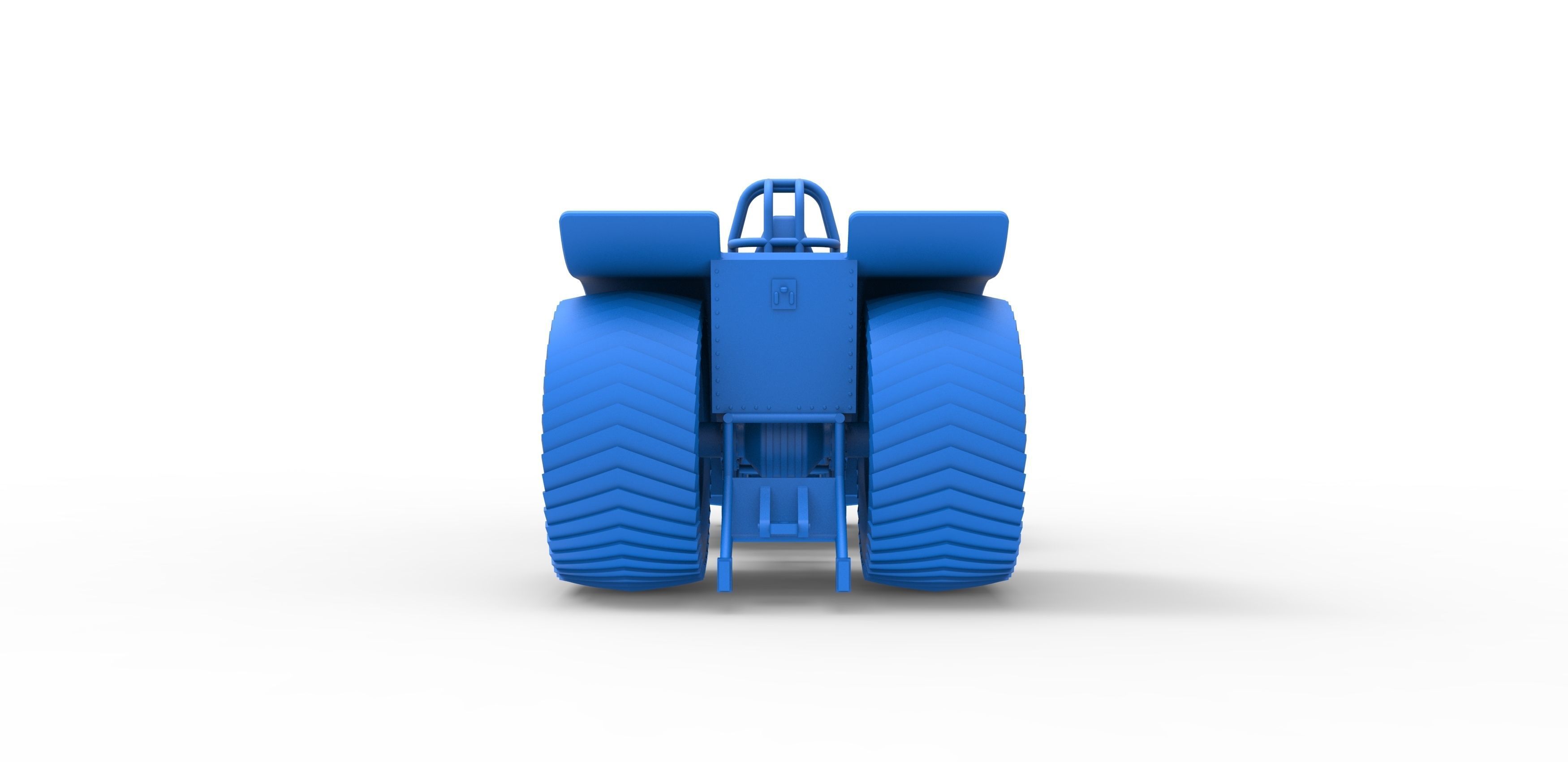 Pulling tractor with 3 jet engines Scale 1 to 25 3D print model_27