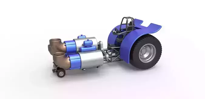 Pulling tractor with 3 jet engines Scale 1 to 25