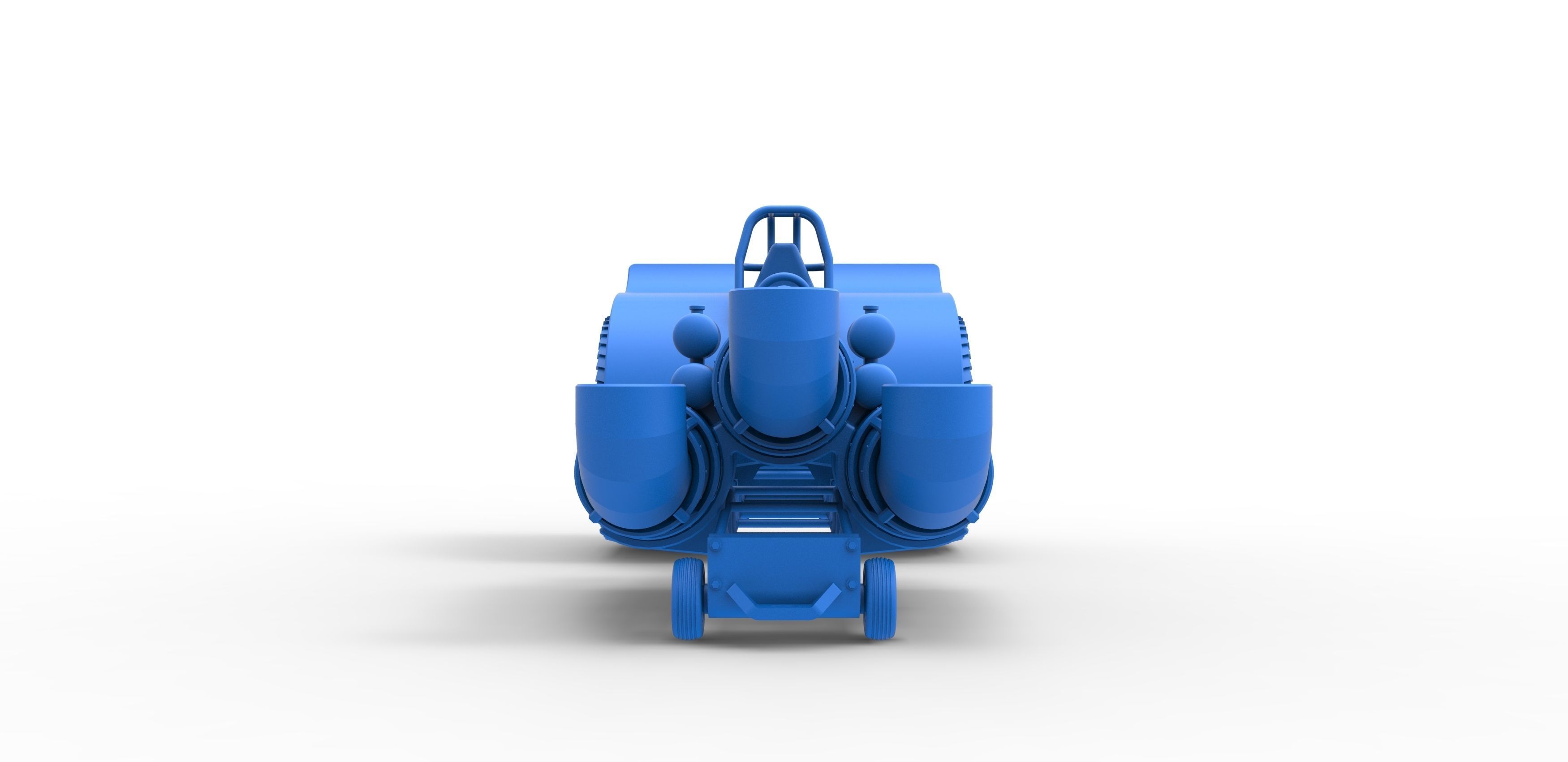 Pulling tractor with 3 jet engines Scale 1 to 25 3D print model_20