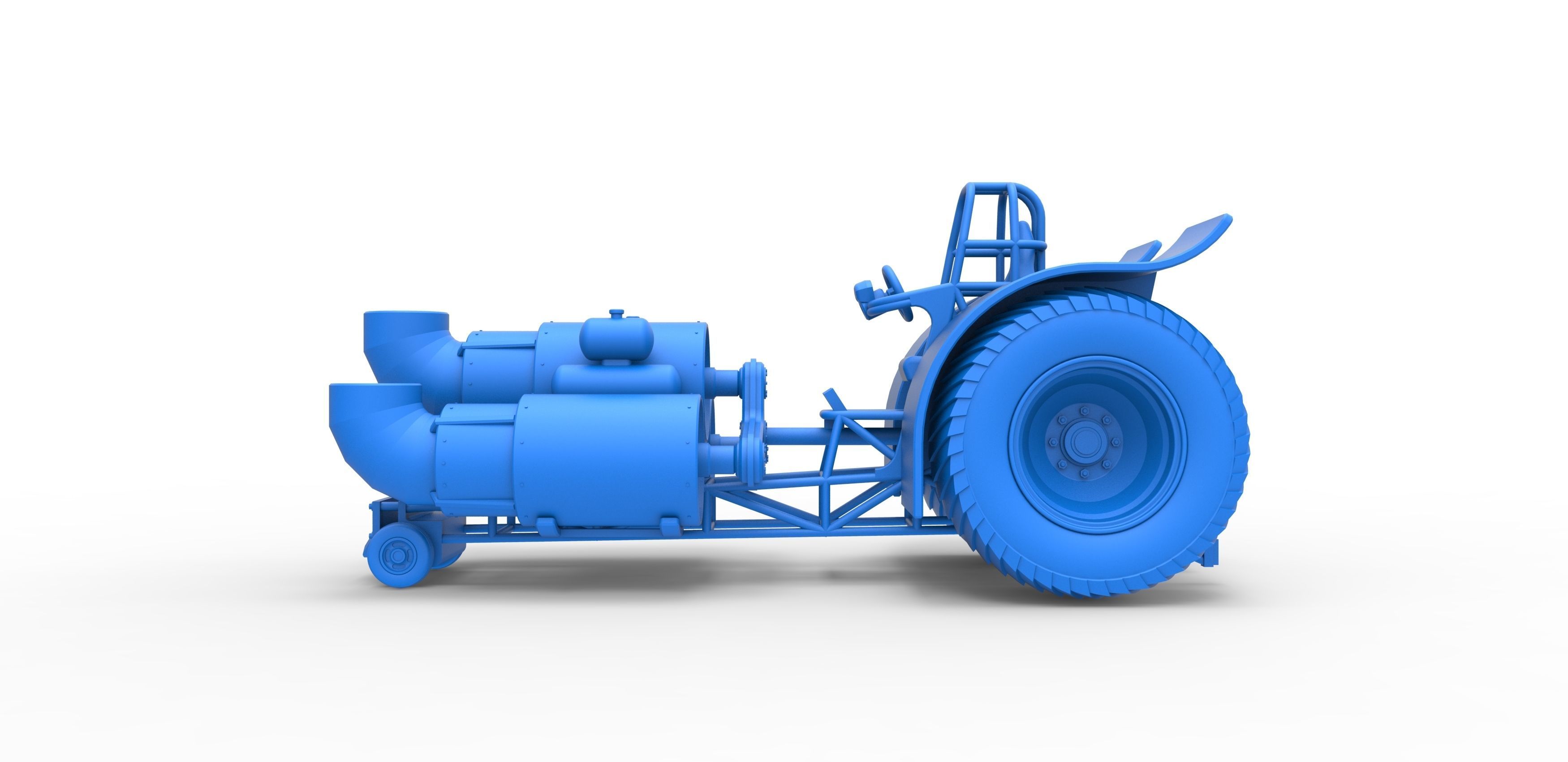 Pulling tractor with 3 jet engines Scale 1 to 25 3D print model_21