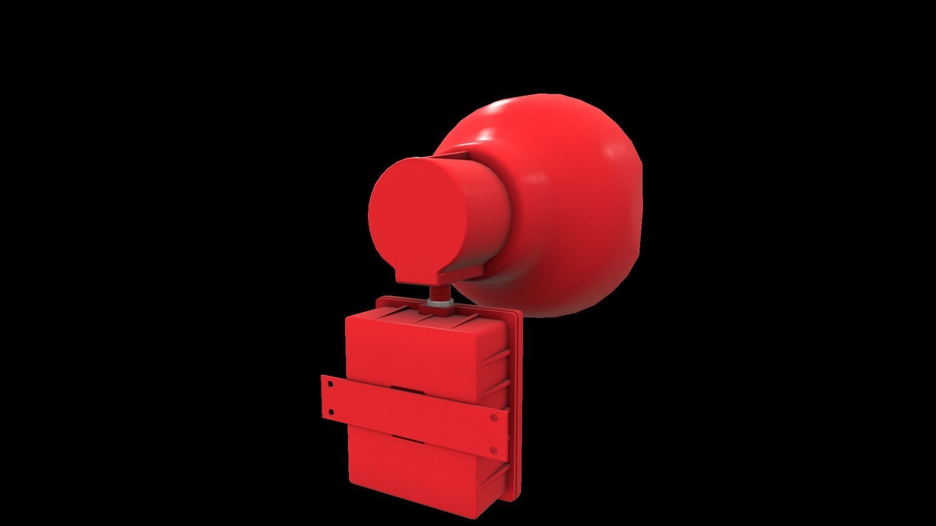 Fire Alarm Siren 3D model_3