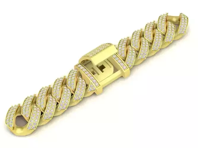 diamond cuban men bracelets 3471
