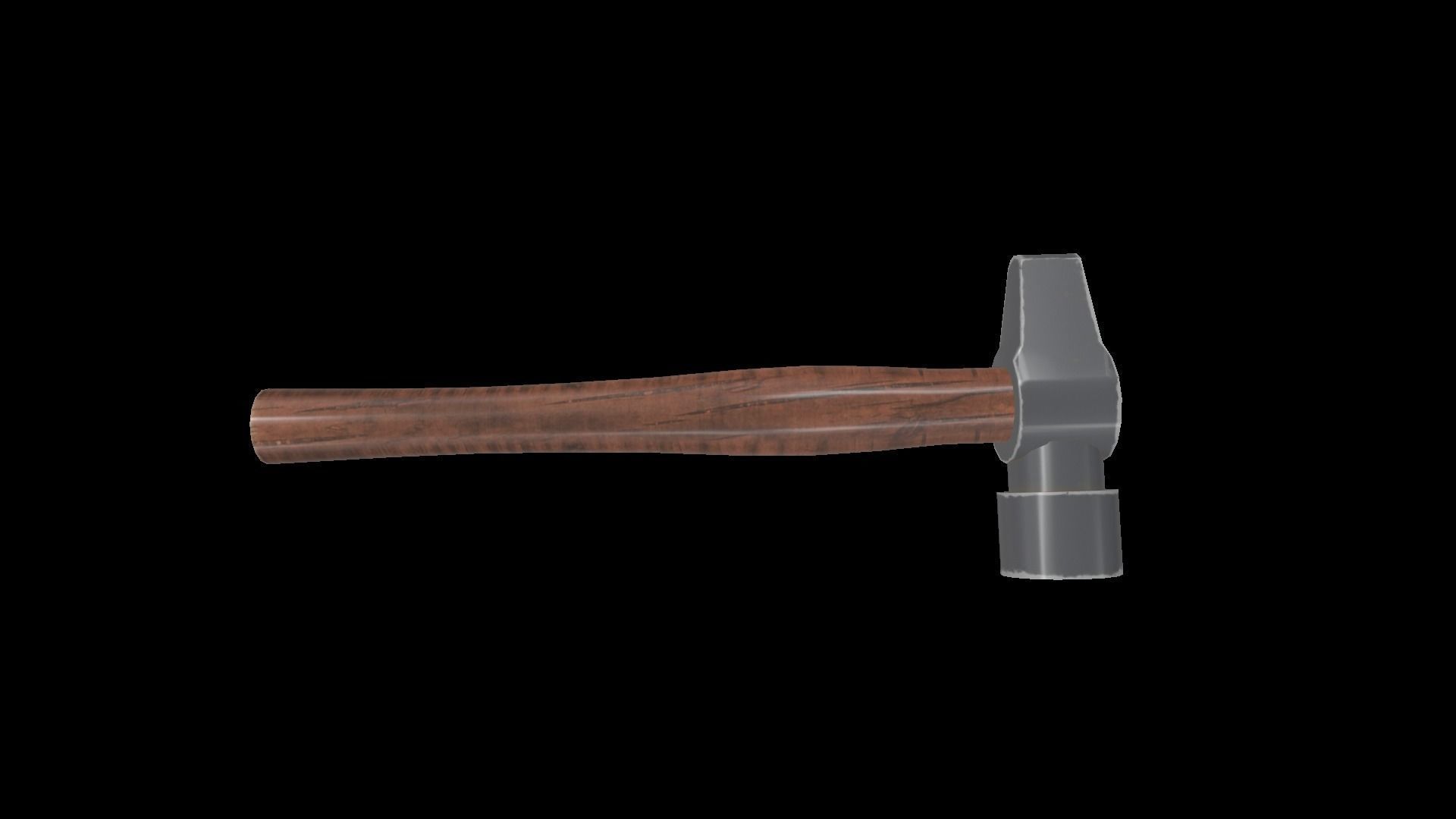 Hammer axe Low-poly 3D model_4