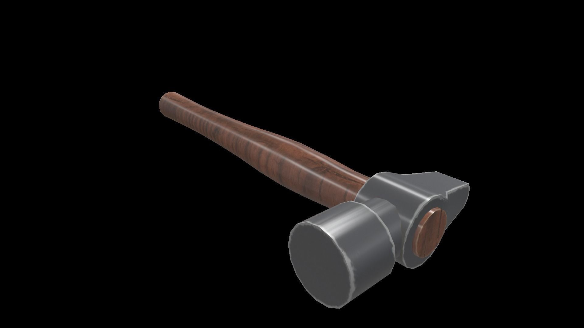 Hammer axe Low-poly 3D model_2