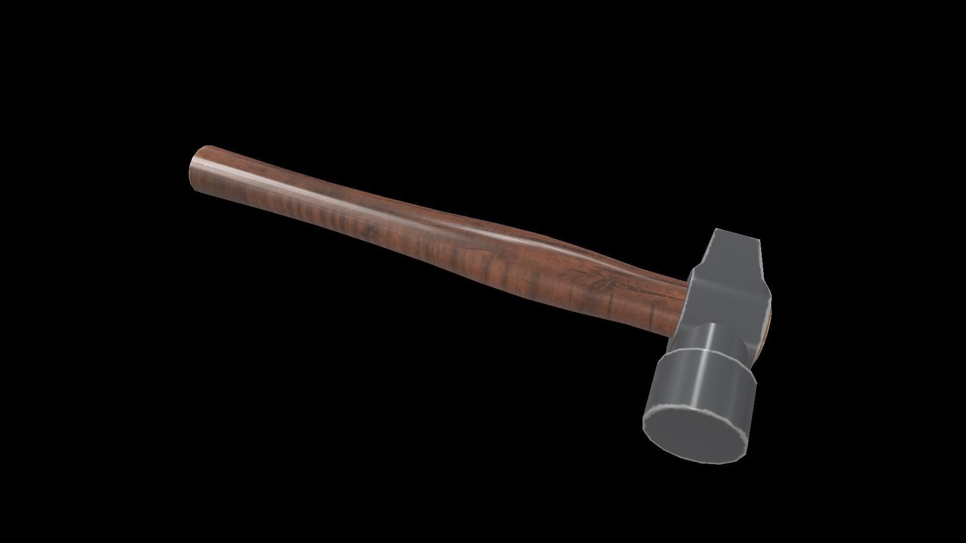 Hammer axe Low-poly 3D model_6