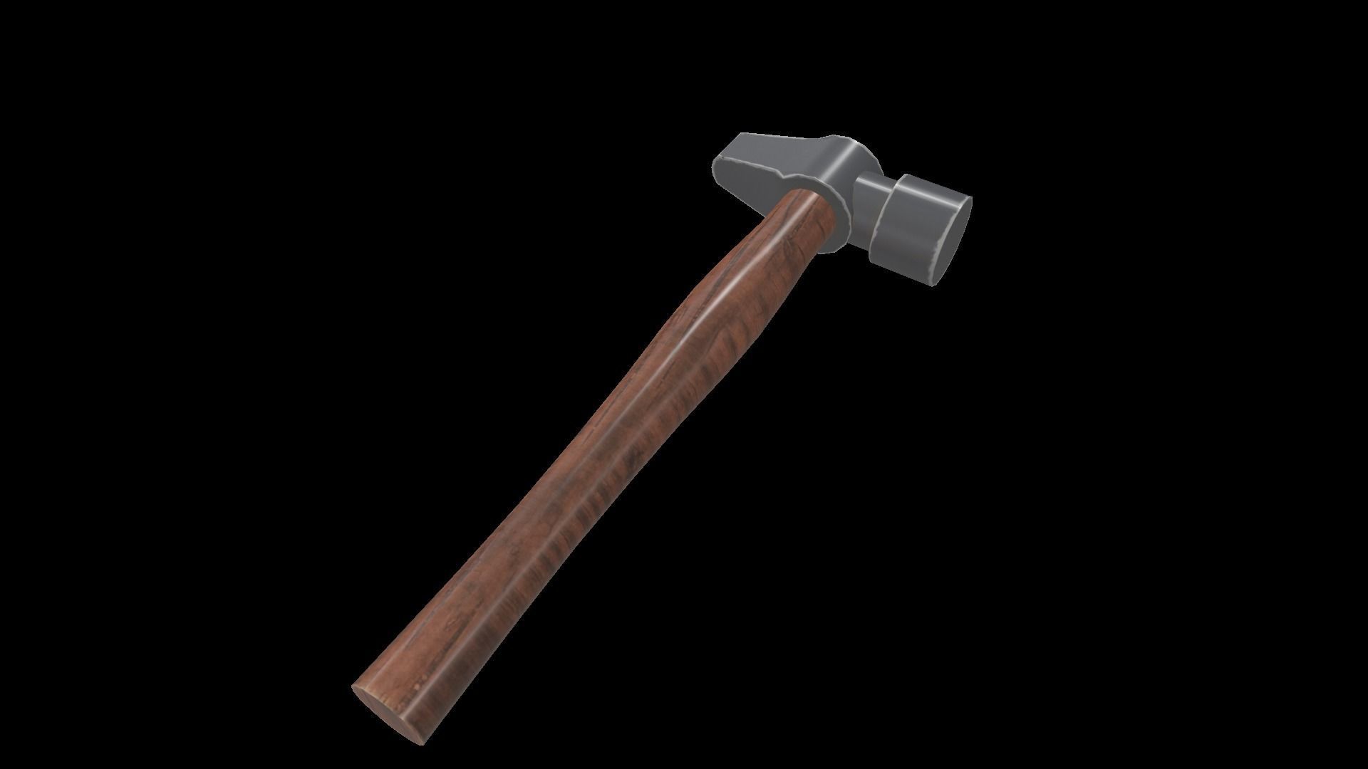 Hammer axe Low-poly 3D model_3